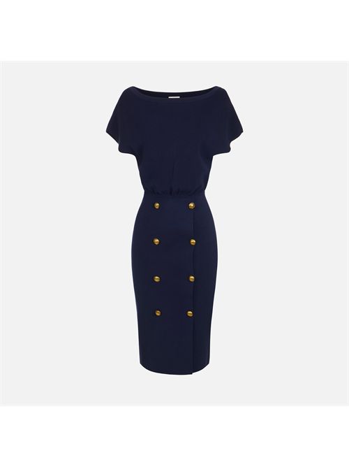 Abito in maglia con bottoni gioiello ELISABETTA FRANCHI | AM03S66E2/H88